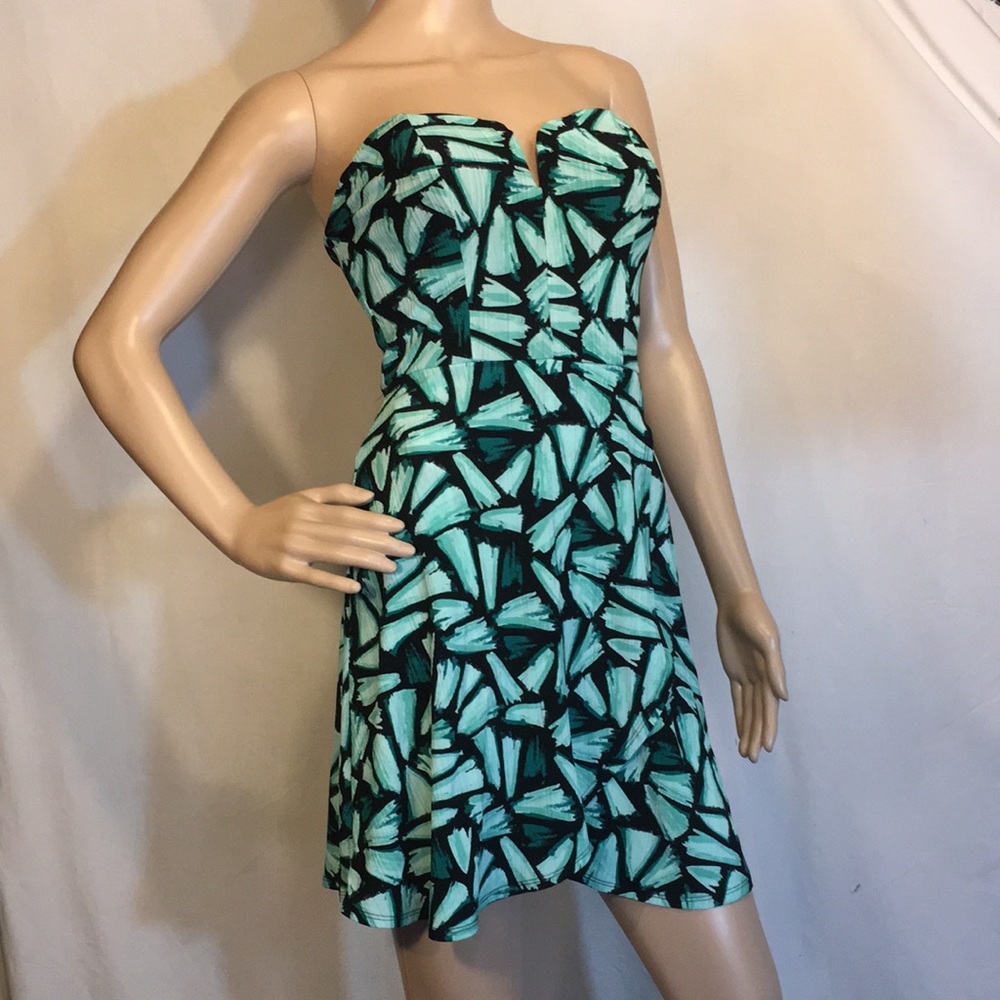 Black & Teal Strapless Sundress by Candie's, Sz S
